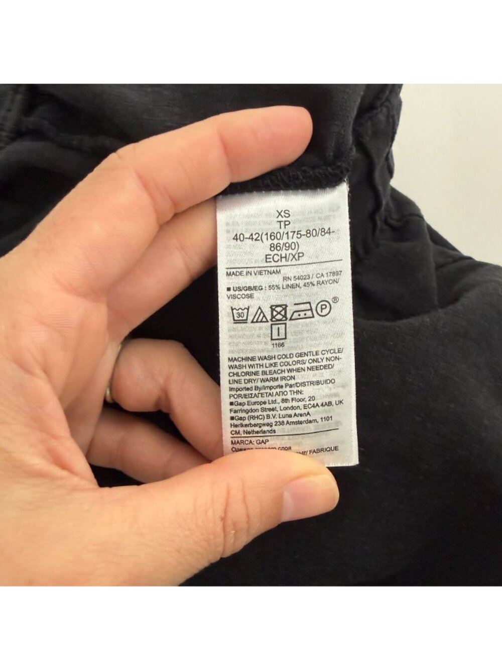 Gap Linen Blend Pull On Shorts Black XS 5" Inseam Minimalist Preppy Coastal - Picture 6 of 7